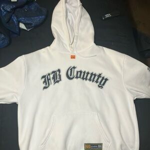 White FB County hoodie